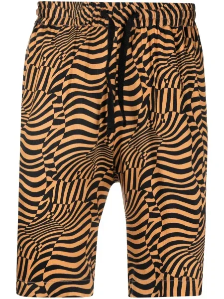 Pantaloni scurți Garçons Infidèles cu imagine cu imprimeu abstract negru