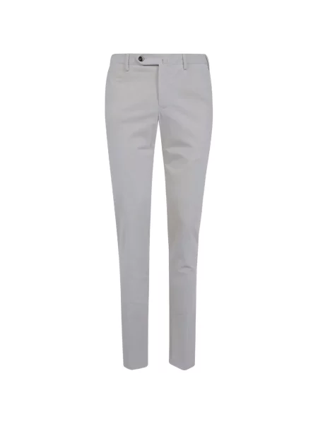Pantaloni chino Pt Torino de catifea cord alb
