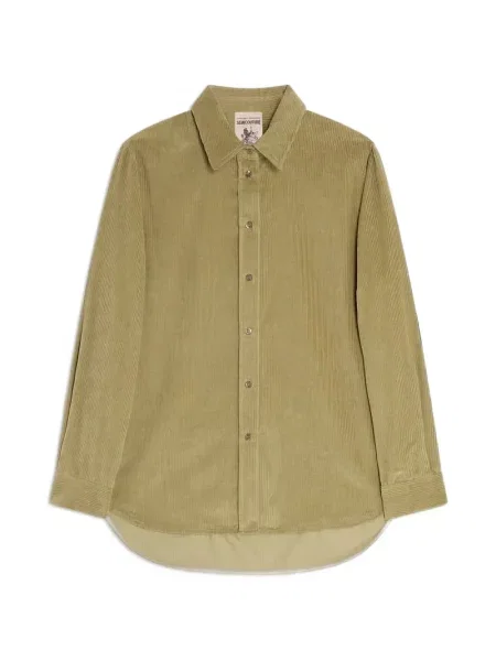 Cămașă Semicouture de catifea cord verde