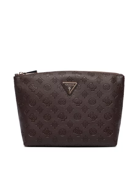 Kozmetični kovček Guess Lenwood Travel rjava