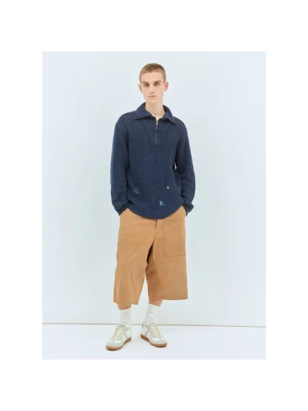 Sweter Maison Margiela wełniany niebieski
