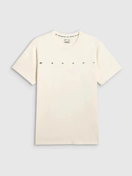 T-SHIRT 4F KOSZULKA SPORTOWA NA CO DZIEŃ beżowa