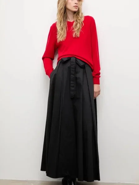 Answear.LAB spódnica maxi rozkloszowana czarny