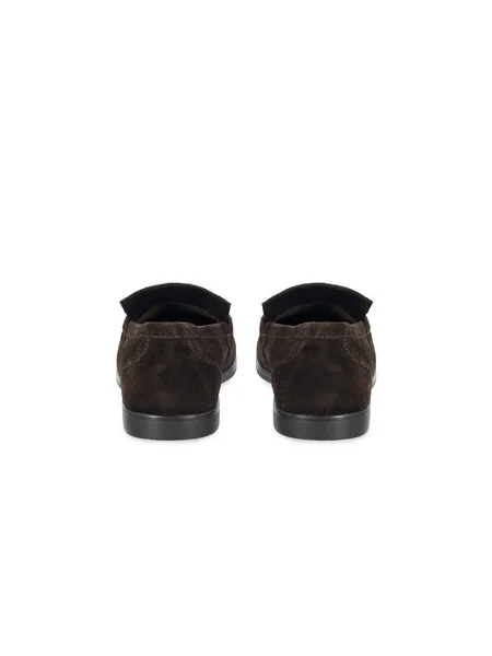 Semišové loafersy Gant hnedá
