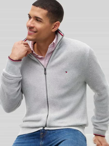 Kardigan rozpinany w kroju regular fit z czystej bawełny Tommy Hilfiger
