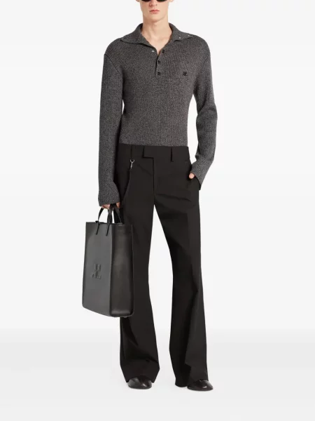 Polo Courreges tricotate gri