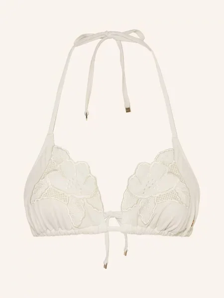 Boss Góra Od Bikini Trójkątnego Broderie weiss beżowy
