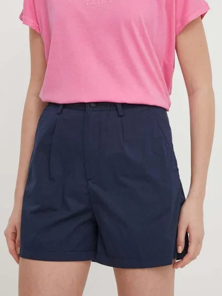 Къс панталон North Sails с изчистен дизайн с висока талия тъмносиньо
