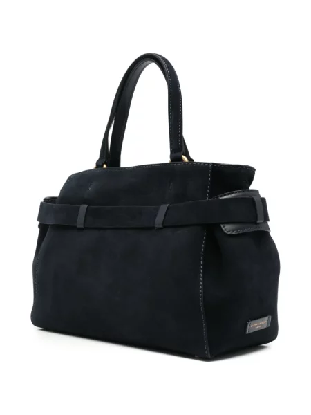 Geantă shopper Gianni Chiarini din piele de căprioară albastru