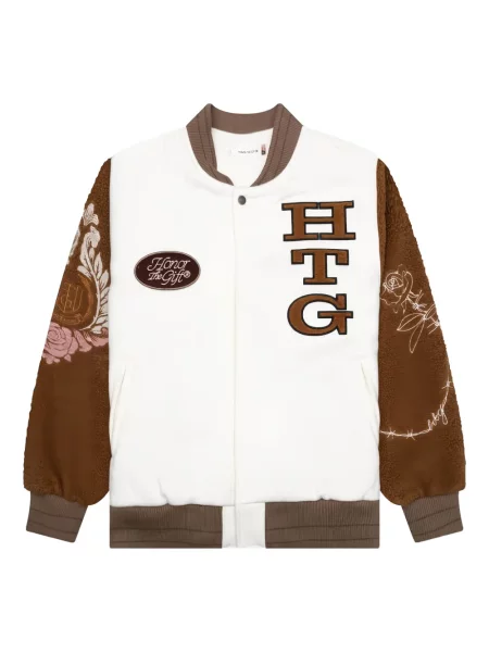 Яке тип бомбър Honor The Gift бродирано бяло