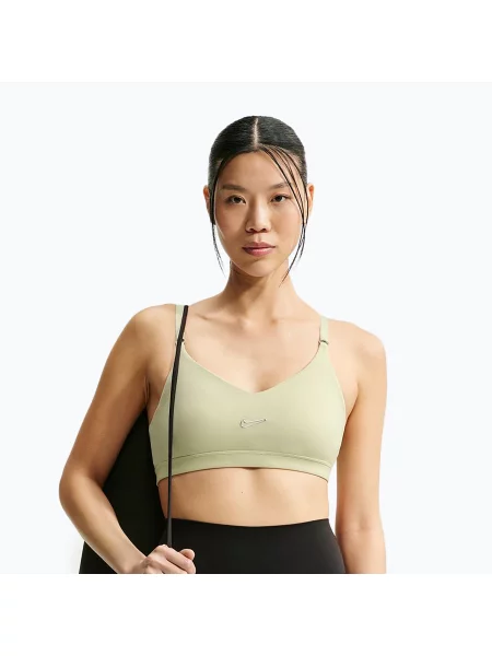 Спортен сутиен Nike Indy Padded Gloss olive aura зелено