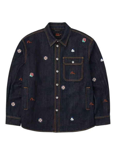 Риза Evisu бродирана синьо