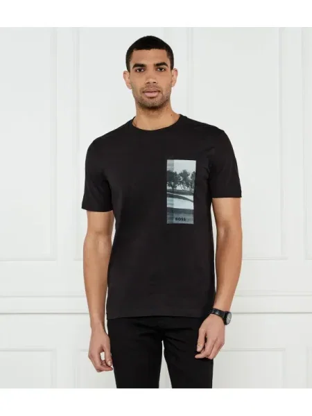 BOSS GREEN Tricou DesertTech SJ negru