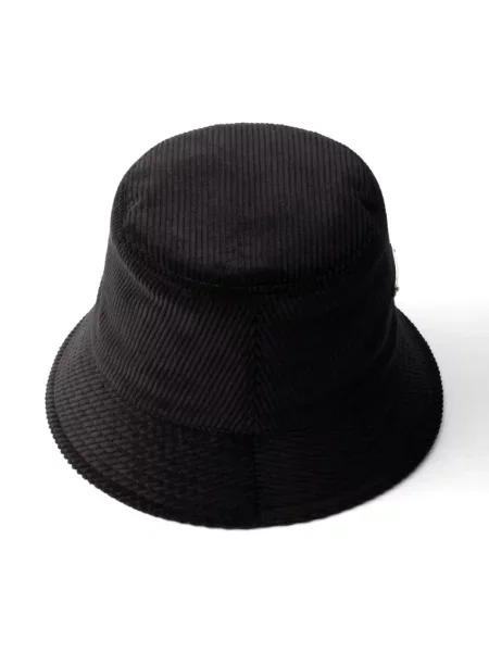 Pălărie Prada de catifea cord negru
