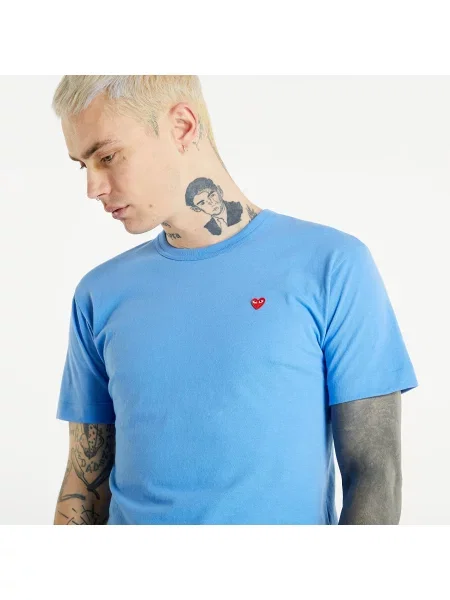 Μπλούζα Comme Des Garçons Play με μοτίβο καρδιά με αυτόγραφο μπλε