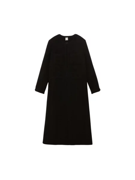 Lniany płaszcz Ines De La Fressange Paris czarny