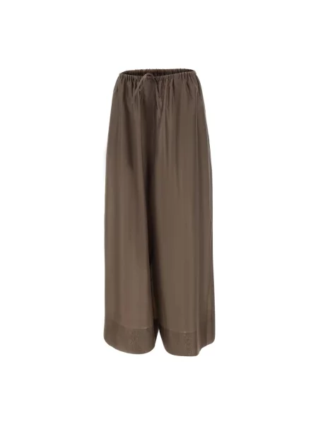 Szerokie spodnie Entire Studios brązowe