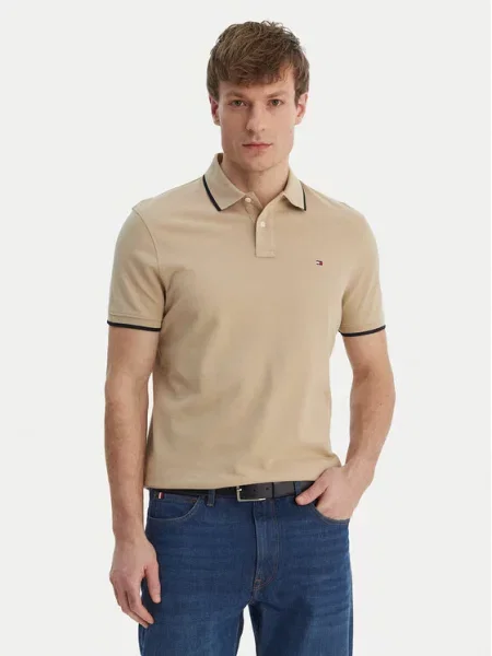 Tommy Hilfiger Polo marškinėliai Pique smėlio