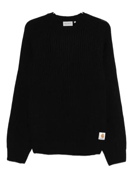Pulover Carhartt Wip cu decolteu în U negru