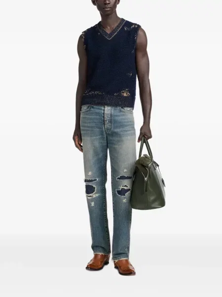 Vestă Maison Margiela tricotate albastru