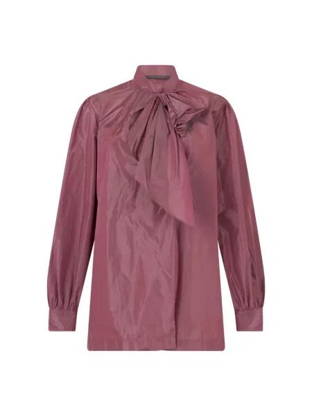 Bluzka Alberta Ferretti z kokardką elegancka różowa