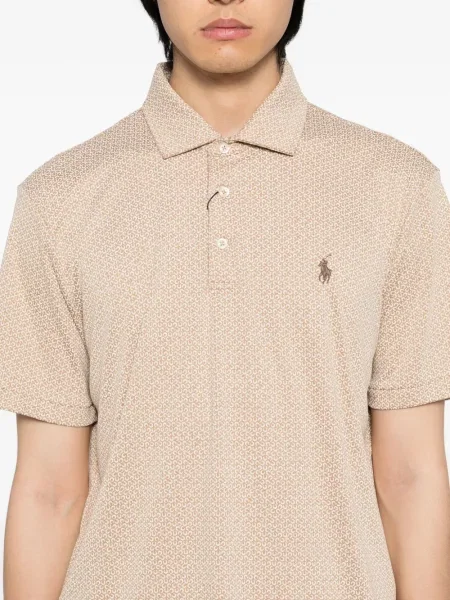 Mănuși Polo Ralph Lauren cu broderie tricotate în carouri albastru