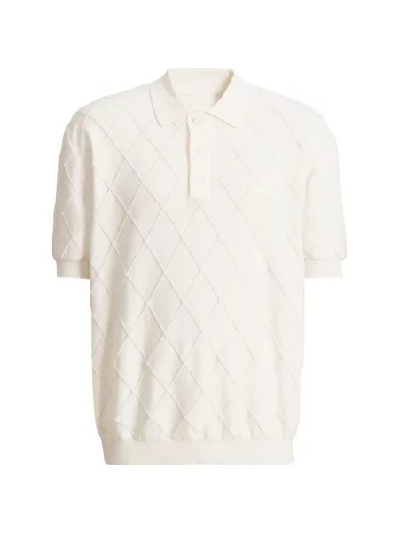 Haftowana koszulka polo Balmain pikowana
