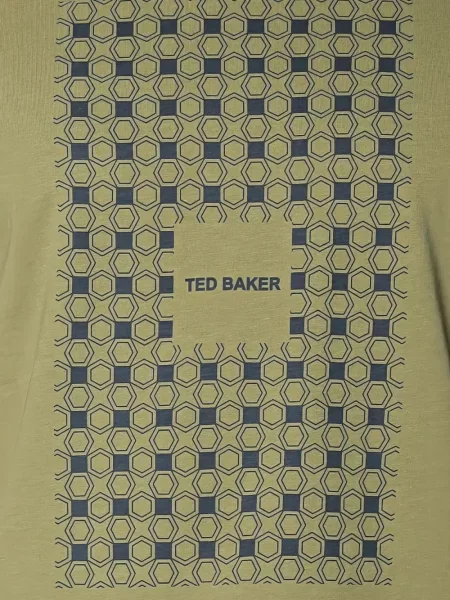 Tricou Ted Baker cu imagine cu imprimeu geometric verde