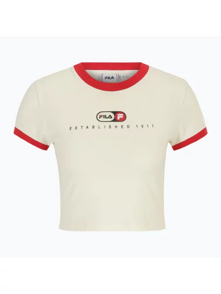 Tričko FILA Luverne Tight Ringer antique white bílé