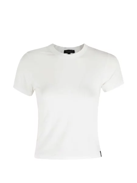 Tricou Rag & Bone din jerseu alb