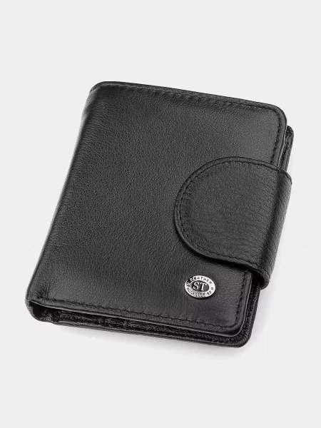 ST Leather Accessories Гаманець Шкіра чорний