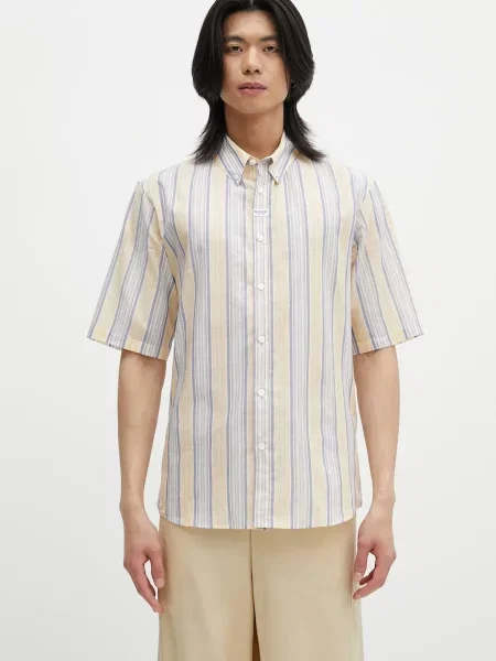 Košulja Martine Rose Casual regular s button-down ovratnikom žuta