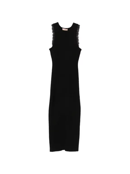 Rochie midi Twinset din dantelă negru