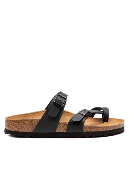 Šlepetės per pirštą Birkenstock Mayari juoda