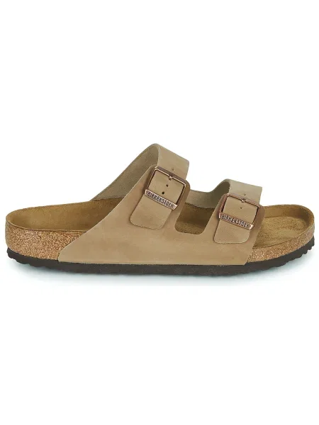 Šľapky Birkenstock z nubuku béžová
