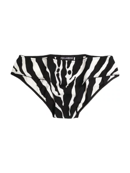 Majtki briefs Dolce And Gabbana z nadrukiem w zebrę czarne
