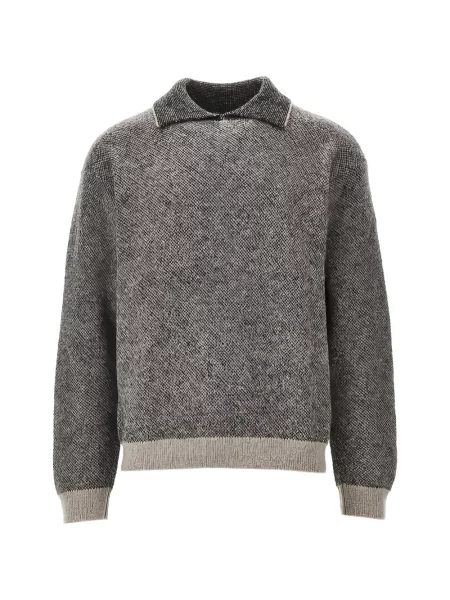 Pulover Emporio Armani din jacard gri