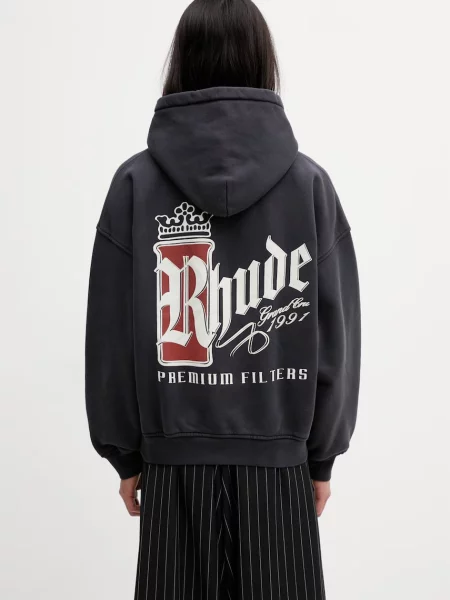 RHUDE Fumar 91 hanorac cu glugă din pentru bărbați