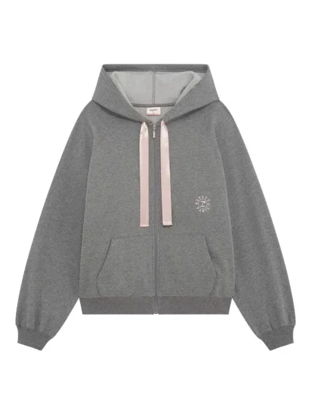 Satynowa bluza z kapturem Repetto szara