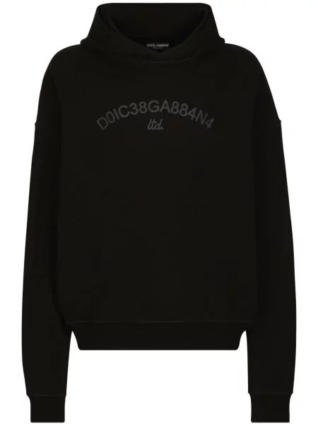 Hanorac cu glugă Dolce & Gabbana cu imagine negru