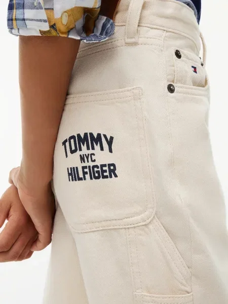 Tommy Hilfiger дънки straight за деца RELAXED бежово