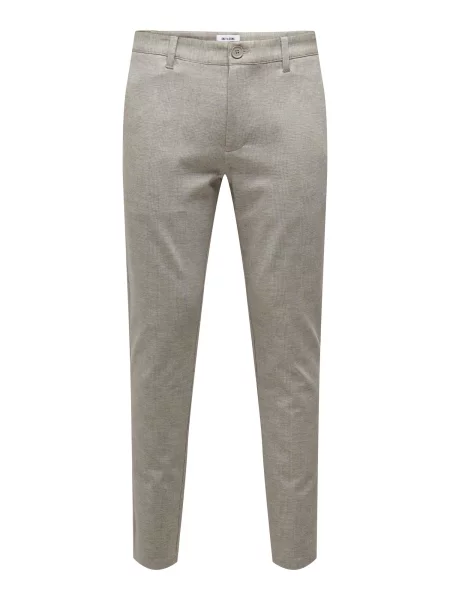 Only & Sons Pantaloni eleganți Mark gri închis / gri amestecat alb