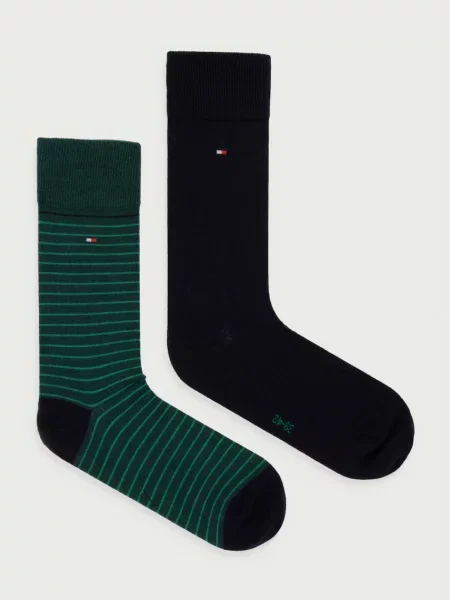 Tommy Hilfiger ponožky pánske s bavlnou zelená