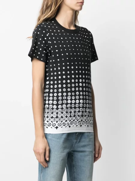 Koszulka 10 Corso Como w grochy z nadrukiem czarna