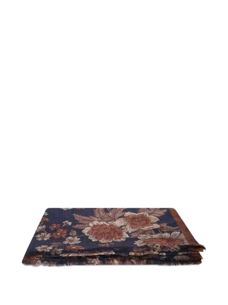 Fular Dell'oglio cu model floral cu imagine albastru