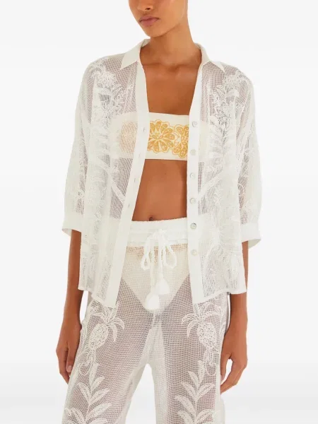 Cămașă cu flori Farm Rio cu model floral alb