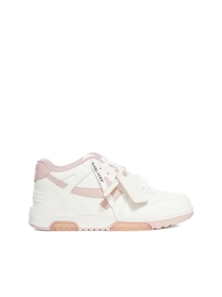 Sneakersy Off-white sznurowane skórzane białe
