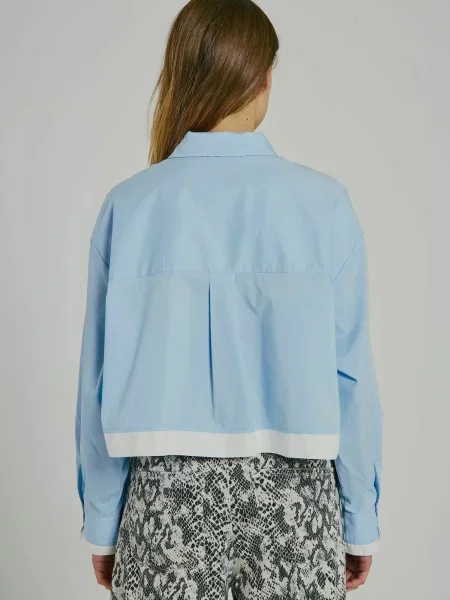 NORR Tricou Cest deschis albastru