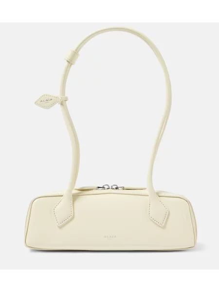 Usnjena torbica Alaia rumena