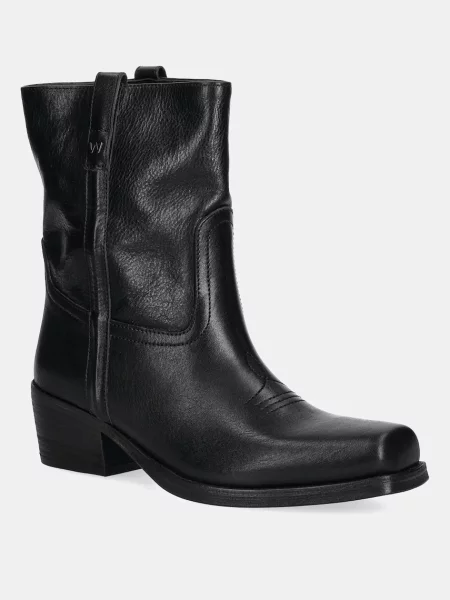 Weekend Max Mara cizme de piele Ranch cu drept negru